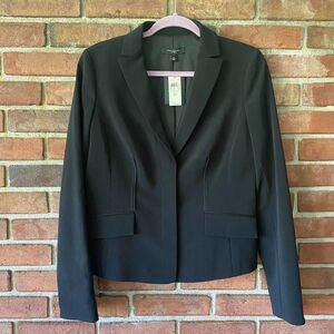 Ann Taylor Hidden 2 Button Blazer Black 10